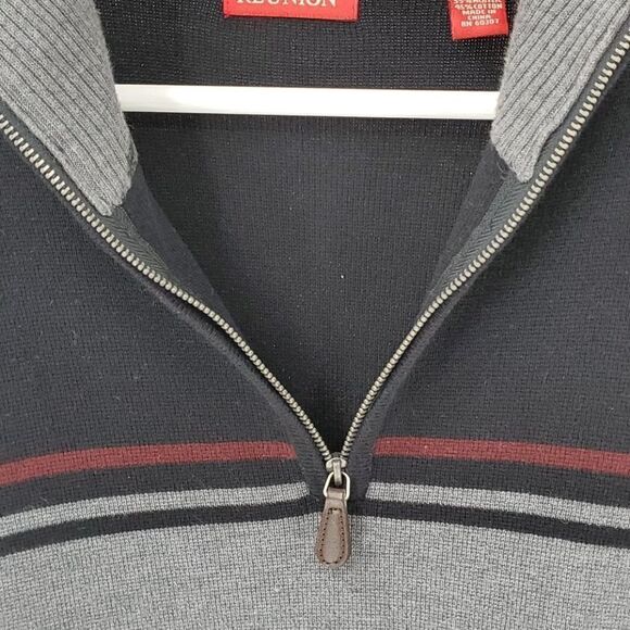 REUNION. Mens pulls over the sweater. XL black a d gray - Picture 9 of 9